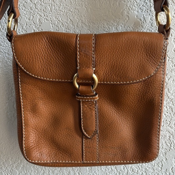 Cole Haan Crossbody Leather Bag Camel Tan - Picture 2 of 15